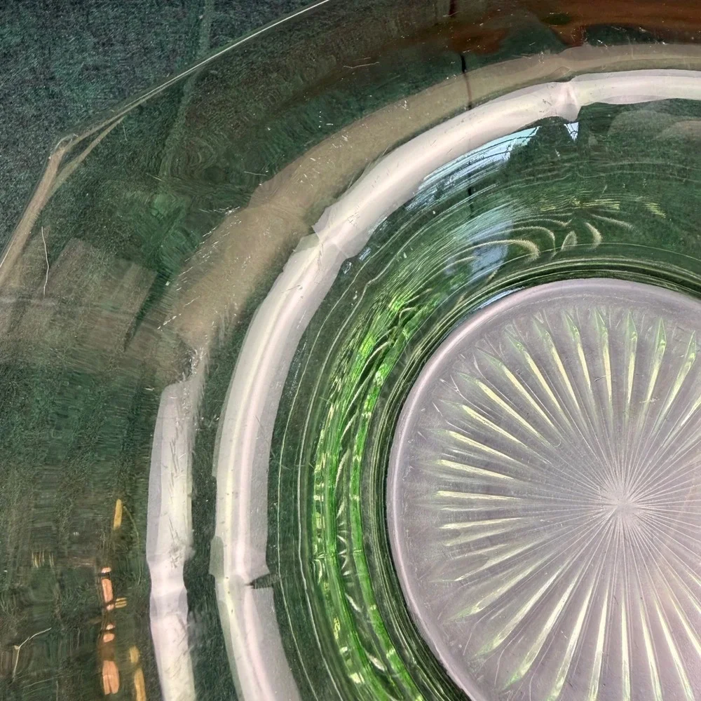 Vintage Octagonal Uranium Glass 10.5